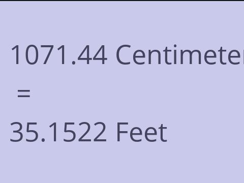 1071.44 CM TO FEET