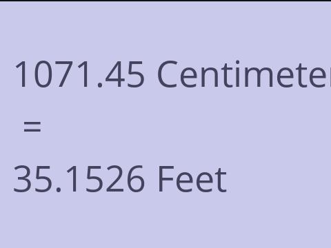 1071.45 CM TO FEET