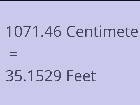 1071.46 CM TO FEET