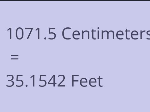 1071.5 CM TO FEET