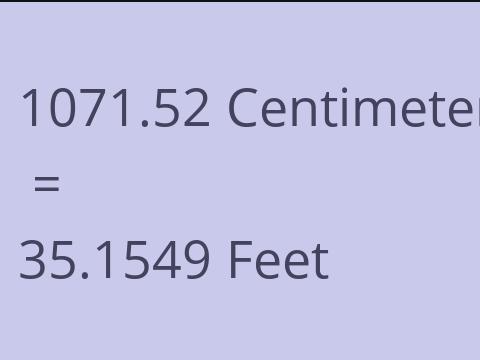 1071.52 CM TO FEET