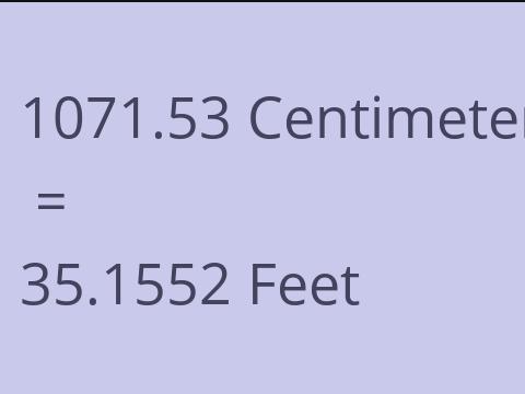 1071.53 CM TO FEET