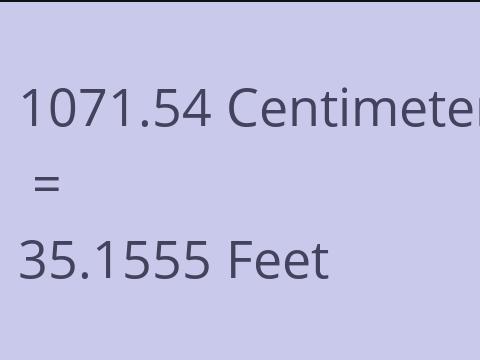 1071.54 CM TO FEET