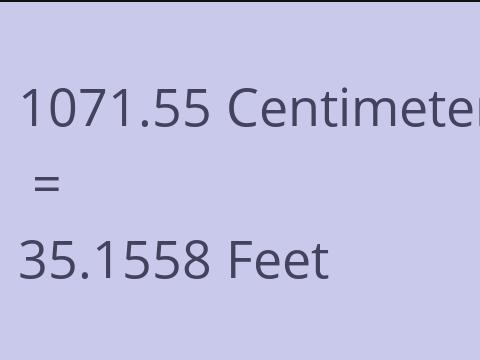 1071.55 CM TO FEET