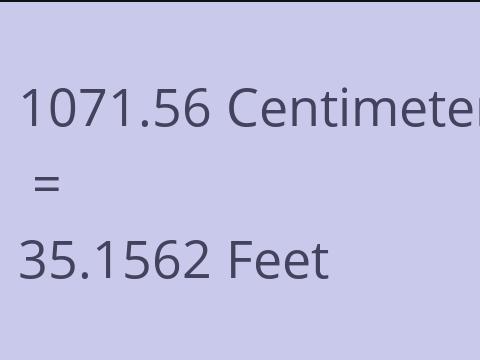 1071.56 CM TO FEET