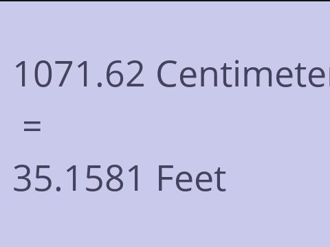 1071.62 CM TO FEET