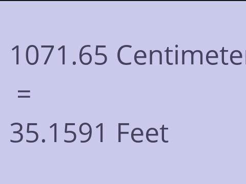 1071.65 CM TO FEET