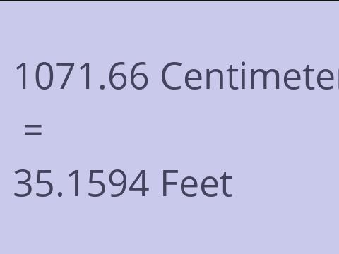 1071.66 CM TO FEET