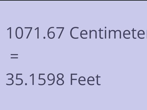 1071.67 CM TO FEET