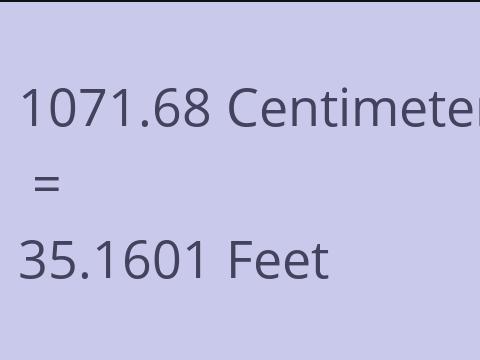 1071.68 CM TO FEET