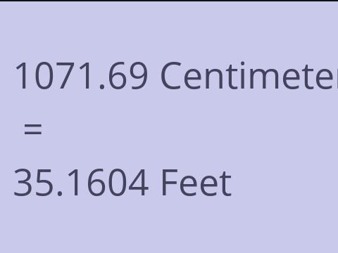 1071.69 CM TO FEET