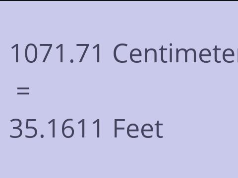 1071.71 CM TO FEET