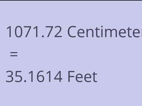 1071.72 CM TO FEET