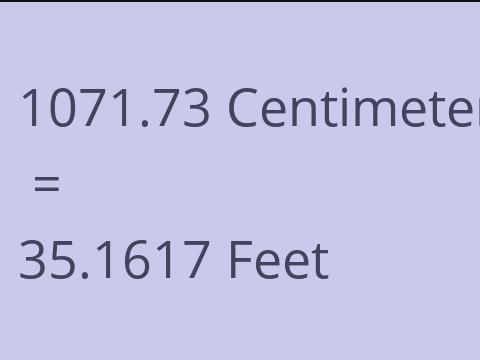 1071.73 CM TO FEET