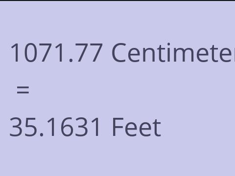 1071.77 CM TO FEET