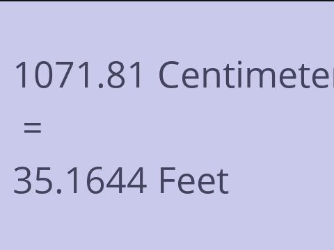 1071.81 CM TO FEET