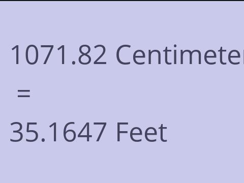 1071.82 CM TO FEET