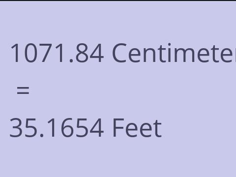 1071.84 CM TO FEET