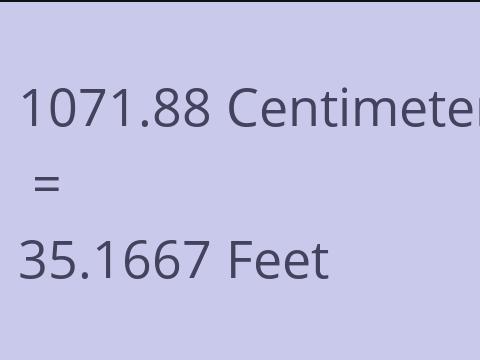 1071.88 CM TO FEET