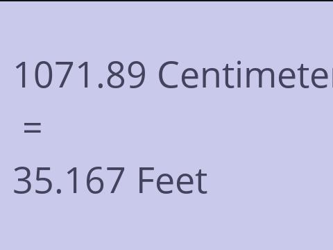 1071.89 CM TO FEET