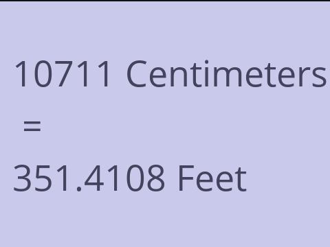 10711 CM TO FEET