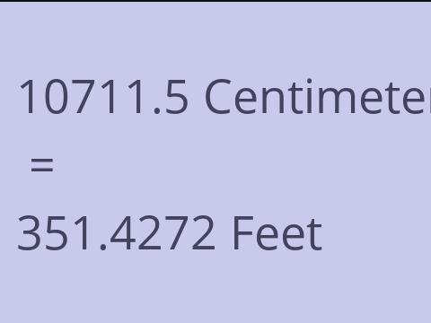 10711.5 CM TO FEET