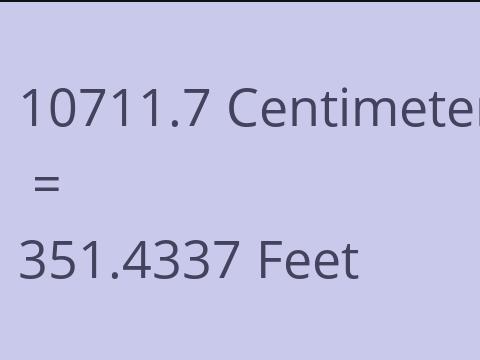 10711.7 CM TO FEET
