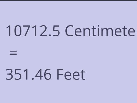 10712.5 CM TO FEET