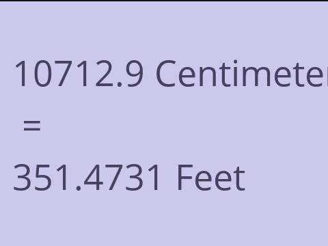 10712.9 CM TO FEET