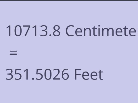 10713.8 CM TO FEET