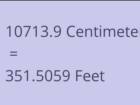 10713.9 CM TO FEET