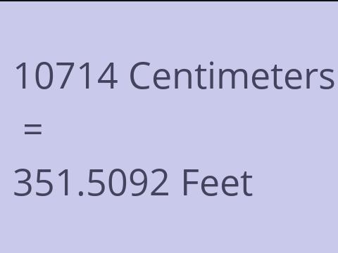 10714 CM TO FEET