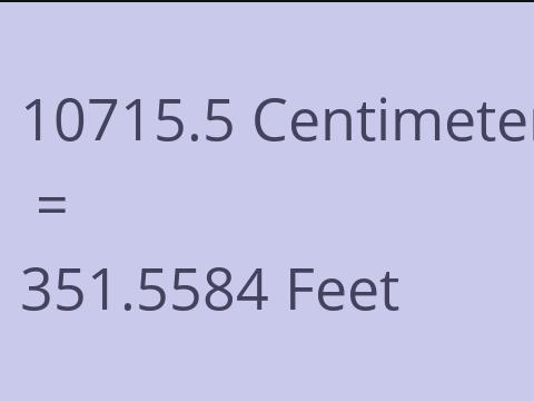 10715.5 CM TO FEET