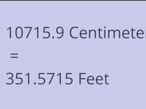 10715.9 CM TO FEET