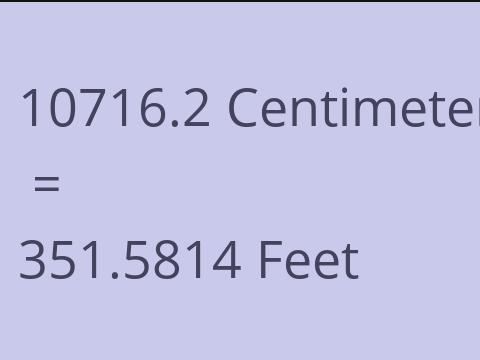 10716.2 CM TO FEET