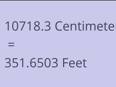 10718.3 CM TO FEET