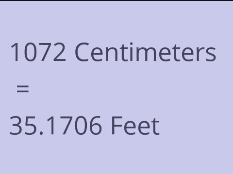 1072 CM TO FEET