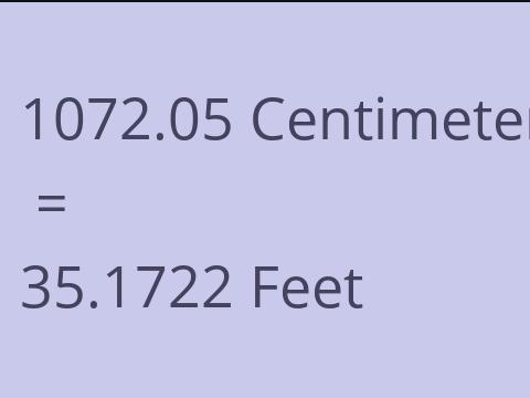 1072.05 CM TO FEET