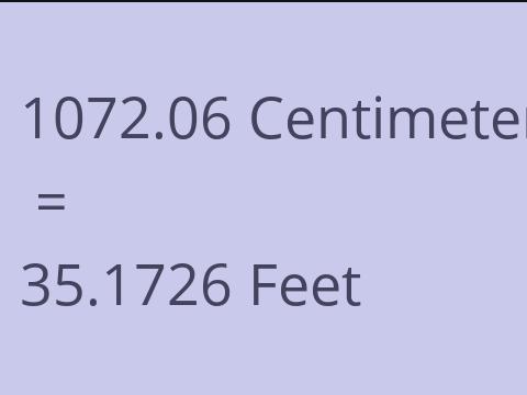 1072.06 CM TO FEET