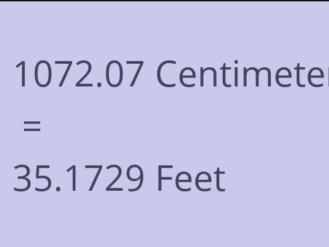 1072.07 CM TO FEET