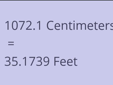 1072.1 CM TO FEET