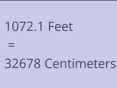 1072.1 FEET TO CM