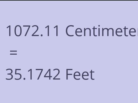 1072.11 CM TO FEET