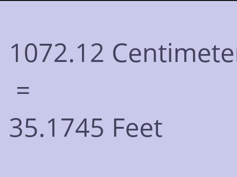 1072.12 CM TO FEET