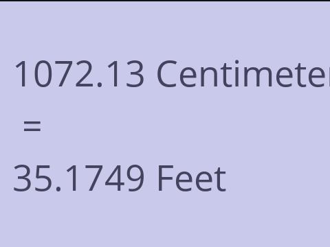 1072.13 CM TO FEET