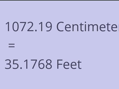 1072.19 CM TO FEET