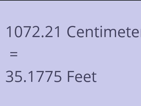 1072.21 CM TO FEET