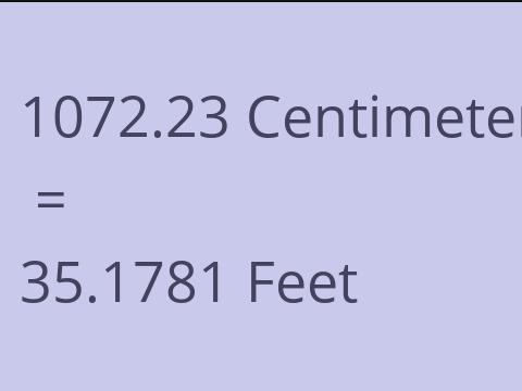 1072.23 CM TO FEET