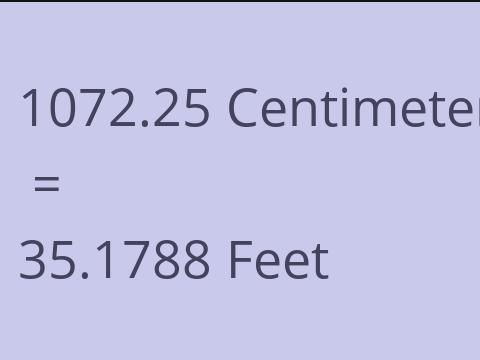 1072.25 CM TO FEET