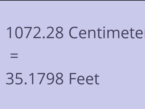 1072.28 CM TO FEET